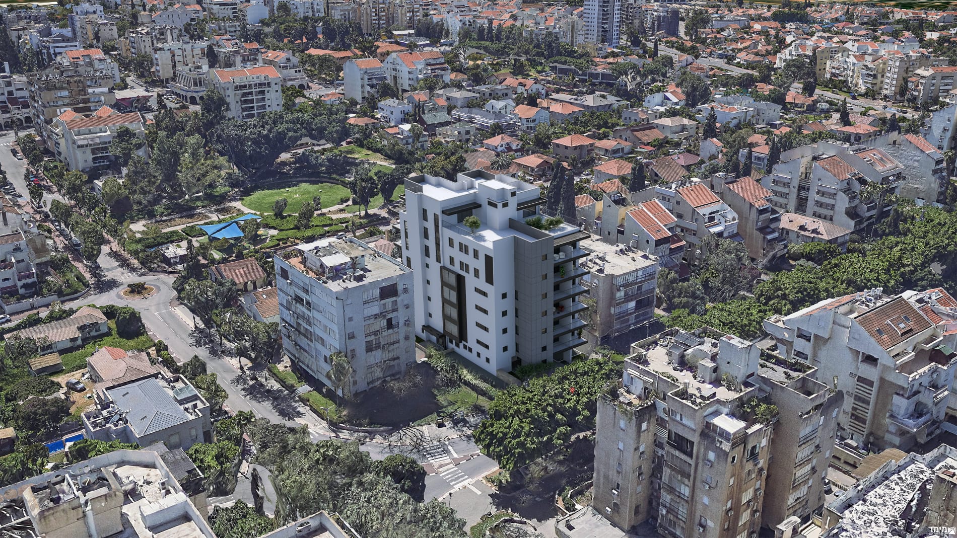 תצלום אווירי של מיקום הפרויקט